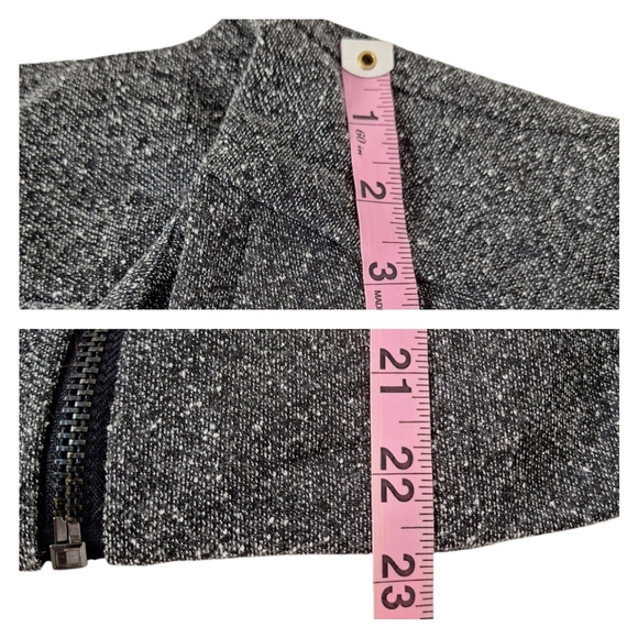 Catherine Malandrino‎ XXL Runway Style Gray Marled Asymmetrical Jacket Pockets - Picture 9 of 12